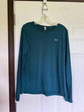 2 for $15 sale: Under Armour teal long sleeve performance shirt thumbholes - L